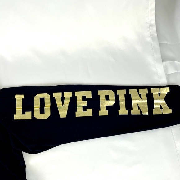 PINK Victoria's Secret VS Bling Sequin Off Black/Dark Gray LS T-Shirt Size S - Picture 6 of 13